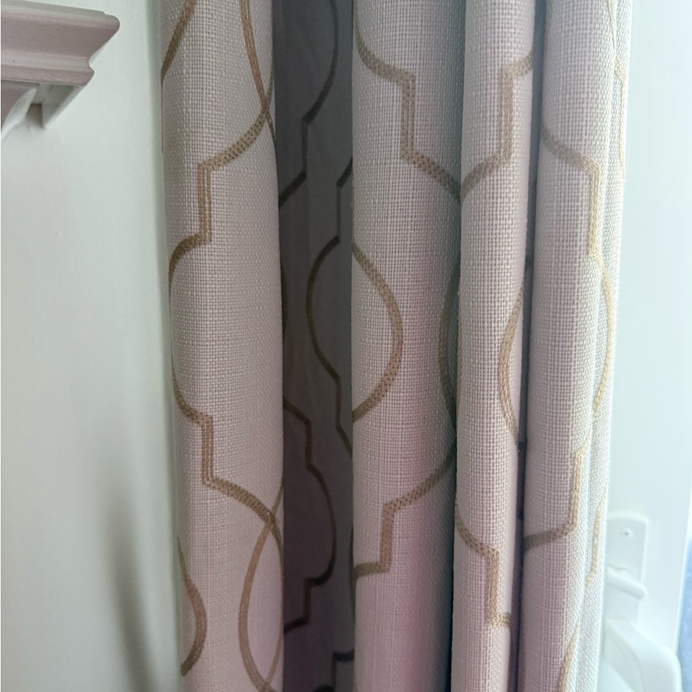 2 panel gromet panels curtains - 52 x 84 black out material. - Picture 3 of 4
